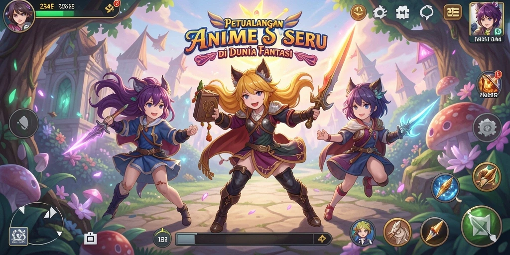 Tampilan menarik dari gameplay 234E dengan aksi karakter yang dinamis.
