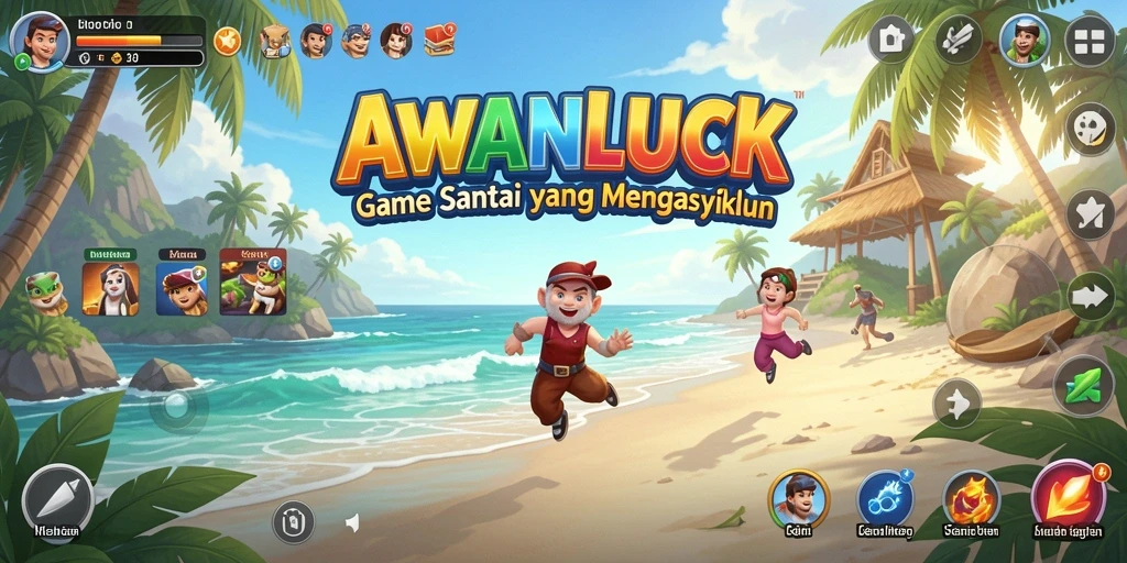 Tampilan gameplay AWANLUCK yang menarik dan penuh warna.