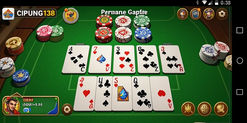 Tampilan seru dari gameplay Gaple di CIPUNG138.