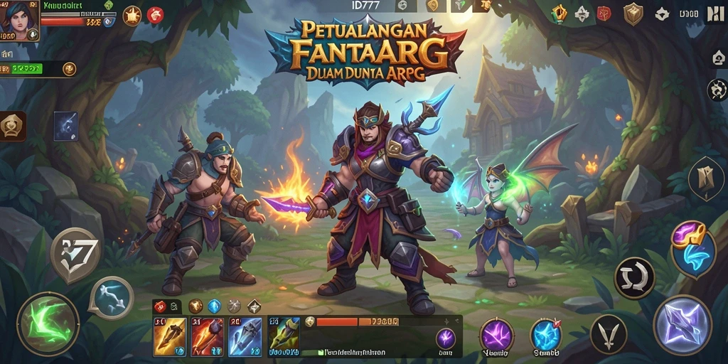 Tangkapan layar menunjukkan aksi pertempuran mendebarkan dalam game ARPG.