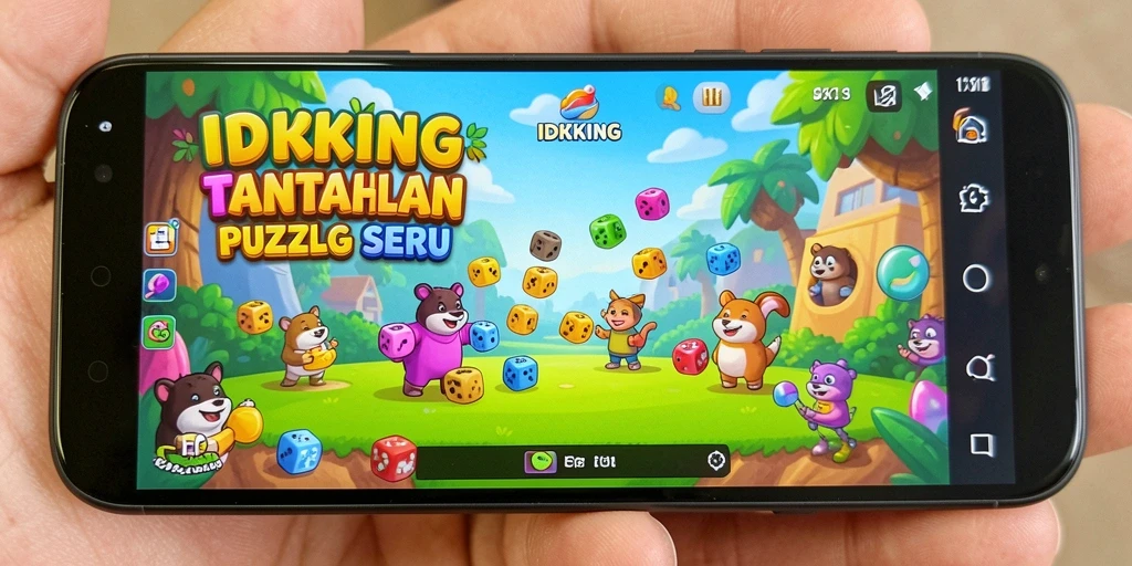 Gameplay seru dalam IDRKING yang menguji keterampilan puzzle.