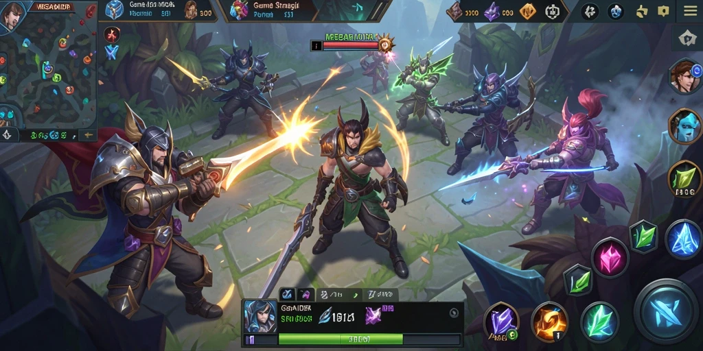 Screenshot gameplay <strong>MEGAIDR</strong> menampilkan pertempuran seru antara tim.