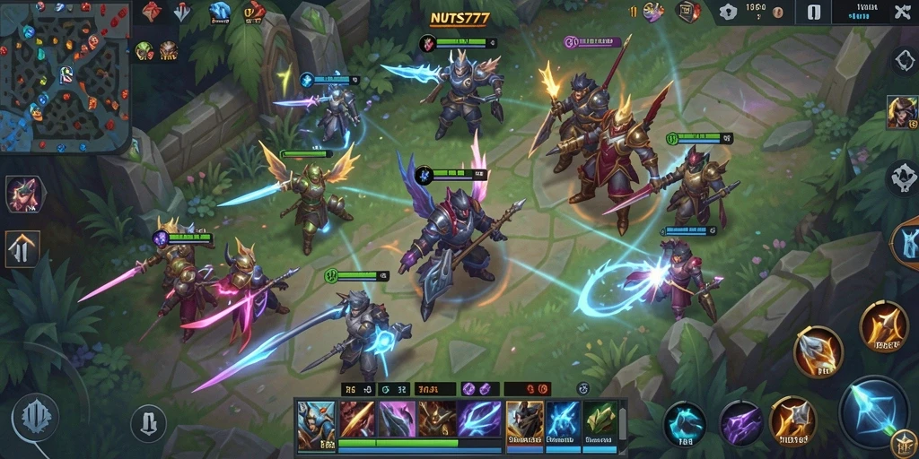 Tampilan gameplay menarik dari NUTS777 dalam pertempuran tim.