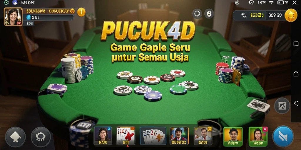 Tangkapan layar gameplay PUCUK4D menampilkan keterampilan bermain Gaple.
