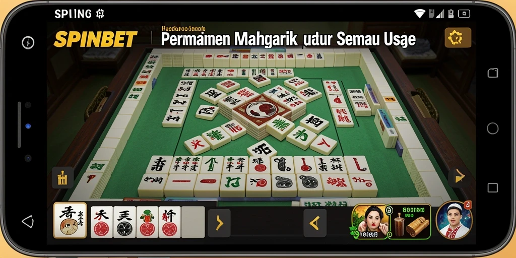 Tampilan gameplay SPINBET yang seru dan menarik dalam permainan Mahjong.